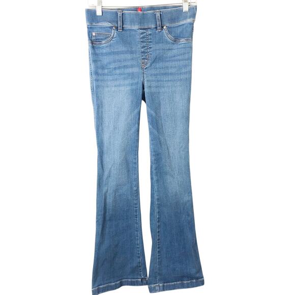 Spanx Women's Flare Pull-On Stretchy Jeans in Vintage Indigo Size Small #20456Q - Picture 1 of 12